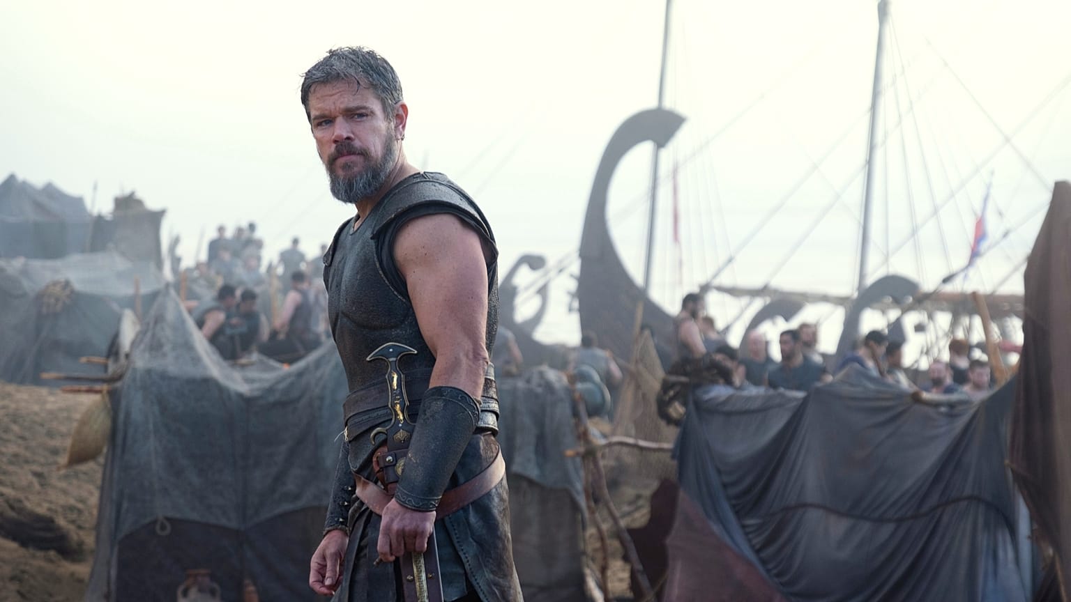 Matt Damon als Odysseus in einer Szene aus „Die Odyssee“