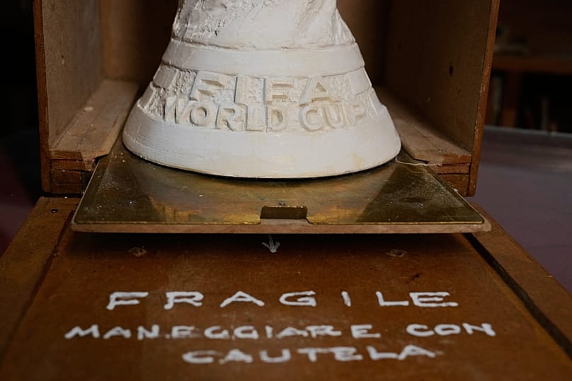Un modello in gesso dell’originale a Pioltello, in Italia