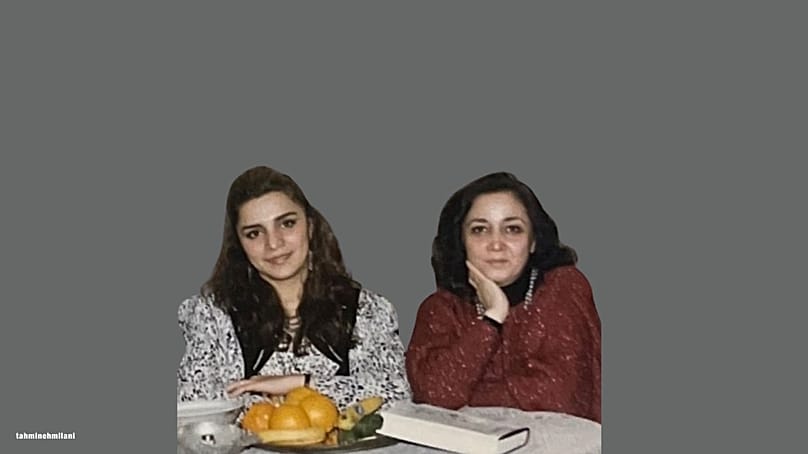 تهمینه میلادی در کنار فرنوش پارسی‌پور 