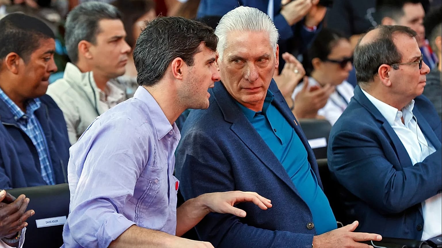 Photo d’archive : le président cubain Miguel Díaz-Canel a assisté à un acte à l’Institut cubain ICAP, à La Havane, Cuba, samedi 21 mars 2026.