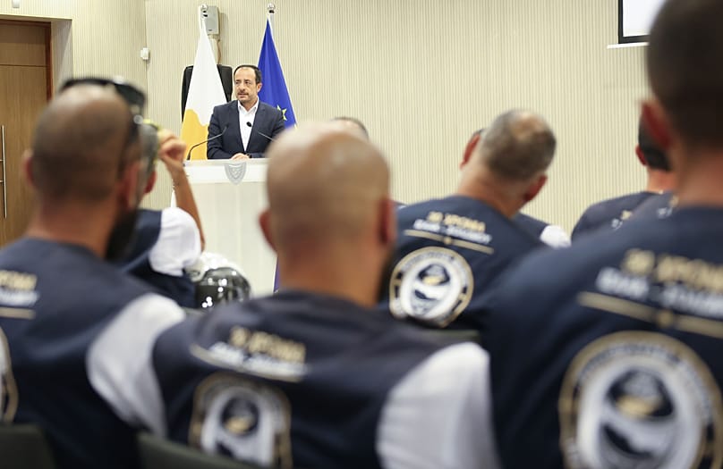 Ο Νίκος Χριστοδουλίδης υποδέχεται μέλη της πρωτοβουλίας Ισαάκ - Σολωμού