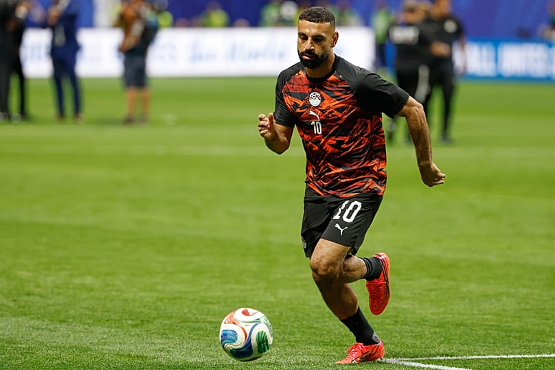 محمد صلاح قبل مواجهة مصر والأرجنتين في دور الـ16 من كأس العالم، في أتلانتا، 7 يوليو 2026.