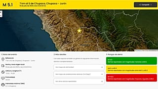 Reporte de terremoto en Perú, 18 de julio de 2026