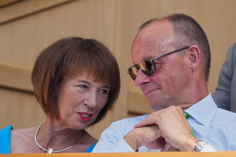 Charlotte und Friedrich Merz beim Finale in Wimbledon 