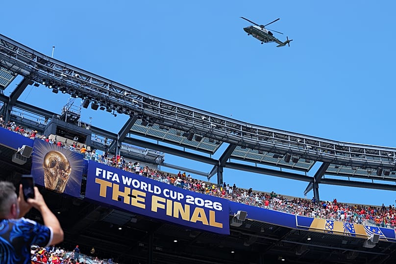 Trump helikopterrel érkezett a meccsre - East Rutherford, július 19.