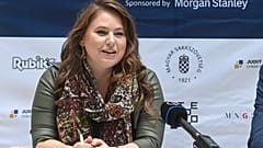 A Világsakkfesztivál sajtótájékoztatóján a budapesti Four Seasons Hotelben 2024. szeptember 12-én