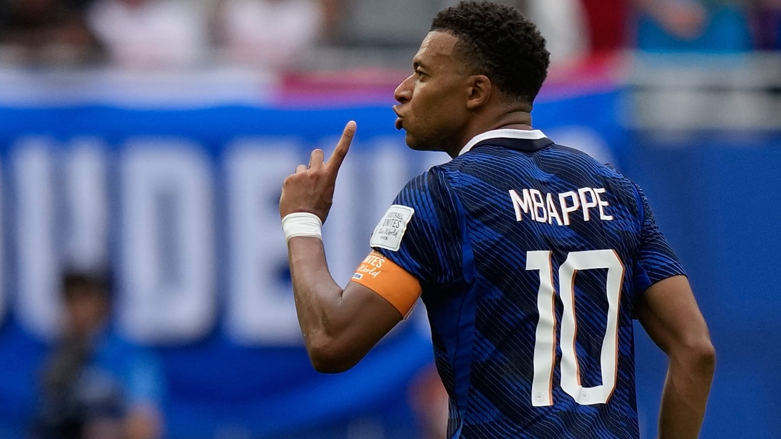 Kylian Mbappé lors du match pour la troisième place de la Coupe du monde opposant la France à l'Angleterre, le samedi 18 juillet.