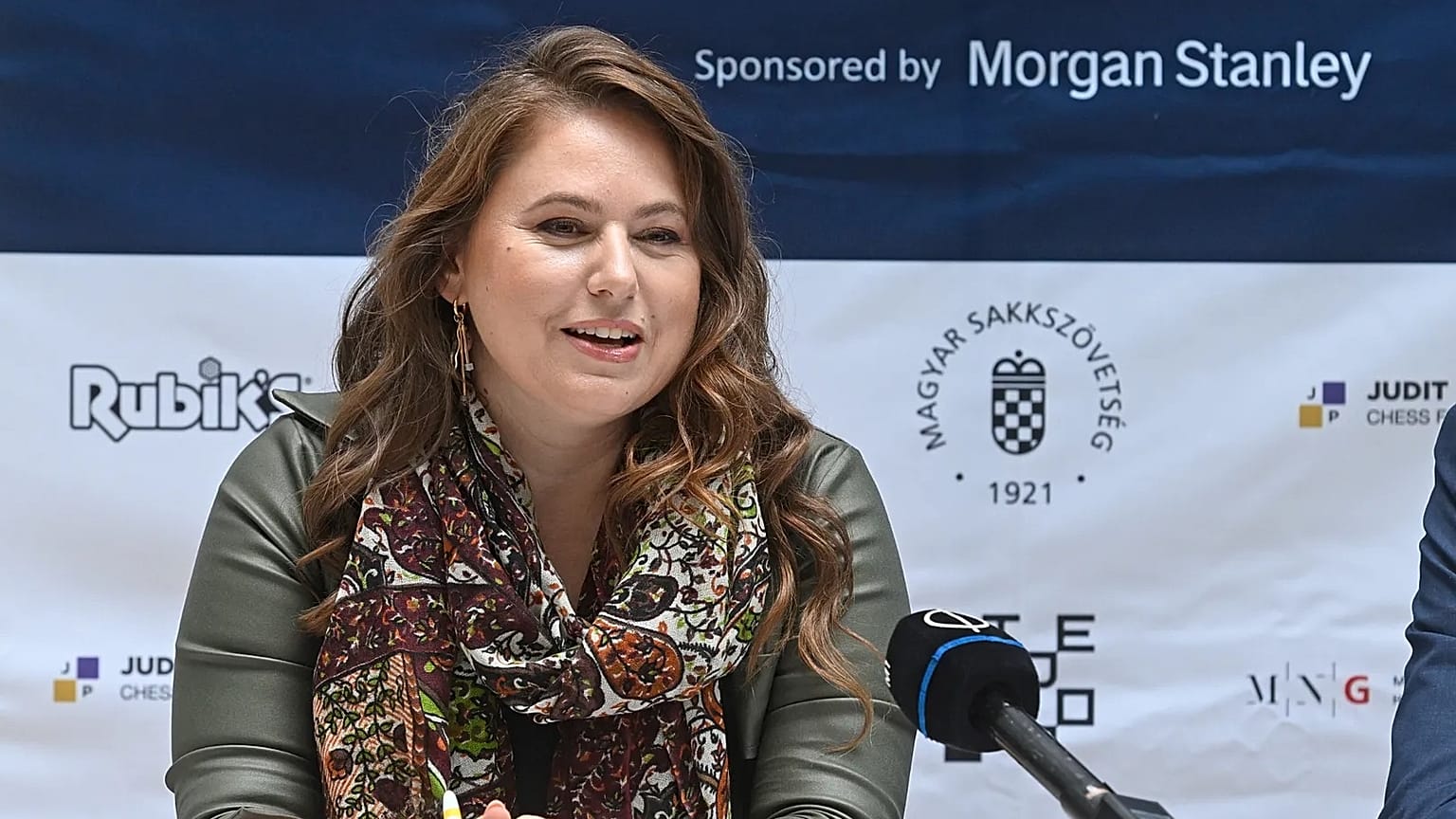 At the World Chess Festival press conference at the Four Seasons Hotel Budapest on 12 September 2024