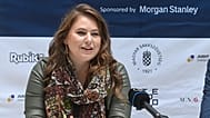 At the World Chess Festival press conference at the Four Seasons Hotel Budapest on 12 September 2024