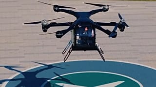 Xpeng's detachable aircraft takes flight after deploying from its modular road vehicle, the "Land Aircraft Carrier."