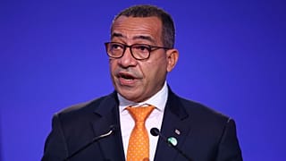 ARQUIVO (02.11.2021). O presidente de São Tomé e Príncipe, Carlos Manuel Vila Nova, intervém durante a Conferência das Nações Unidas sobre as Alterações Climáticas (COP26)