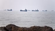 Commercial vessels are seen in the Strait of Hormuz off Bandar Abbas, Iran, Tuesday, June 30, 2026. 