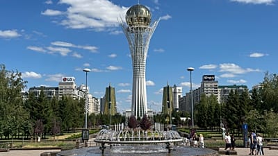Astana's central boulevard during a record-breaking heatwave