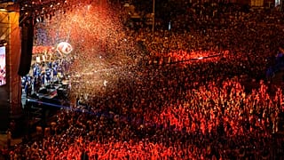 Spain players celebrate at Cibeles Square in Madrid, Spain, on Monday, July 20, 2026, after winning the World Cup final against Argentina.