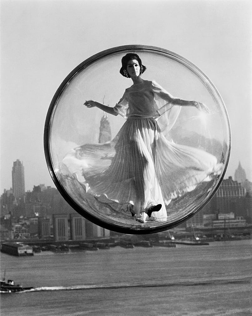 Over New York, 1963. Image from the Bubble series, created for Harper's Bazaar.