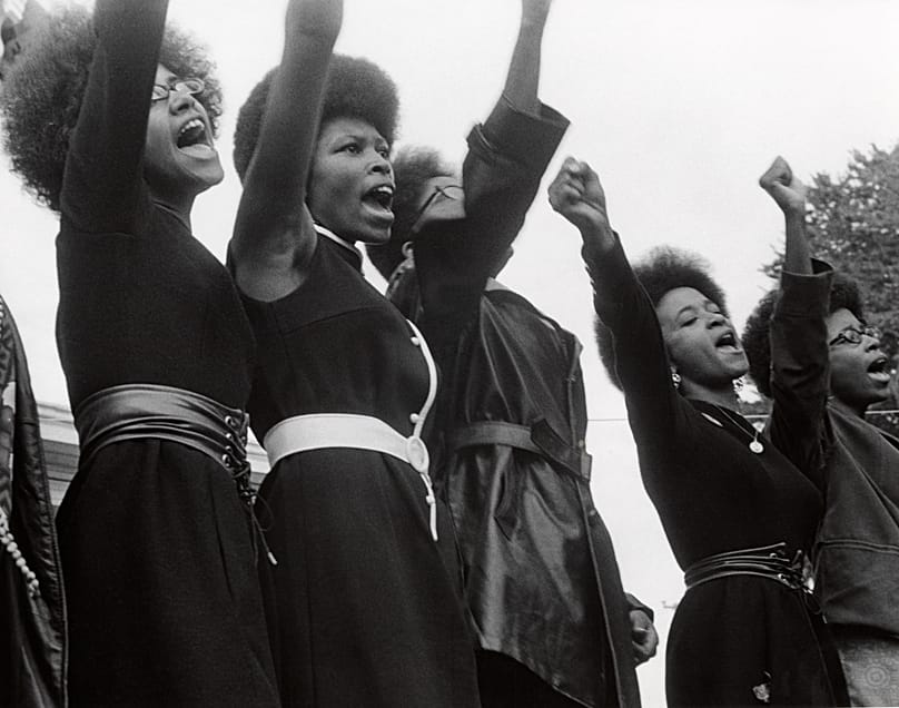Black Panthers from Sacramento at the Free Huey Rally, Bobby Hutton Memorial Park, Oakland, California, 25 August 1968