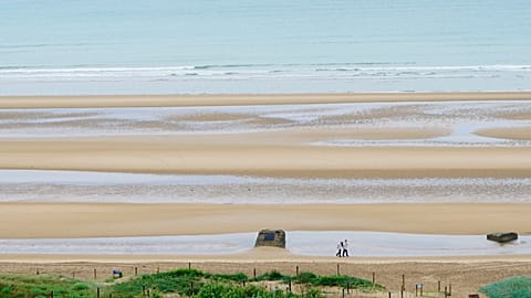 Omaha Beach near Colleville-sur-Mer in Normandy