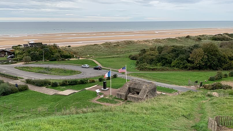 Ein Bunker mit Blick auf Omaha Beach