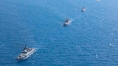 بحر السفن الحربية الروسية خلال مناورات القيادة والأركان الاستراتيجية Ocean-2024 