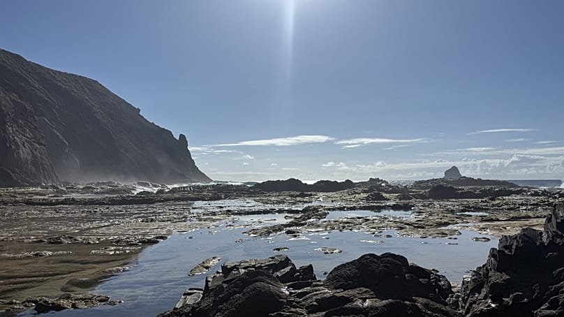 Porto das Salemas'ın havuzları Porto Santo'nun doğal harikalarından biri