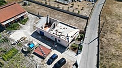 Vivienda destruida por la tormenta Kristin, Leiria, 23 de julio de 2026