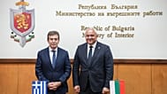 Ο υπουργός Προστασίας του Πολίτη, Μιχάλης Χρυσοχοΐδης, και ο υπουργός Εσωτερικών της Βουλγαρίας, Ivan Demerdzhiev.