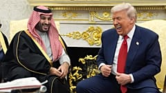 FILE - President Donald Trump meets with Saudi Arabia's Crown Prince Mohammed bin Salman in the Oval Office of the White House in Washington, Nov. 18, 2025.
