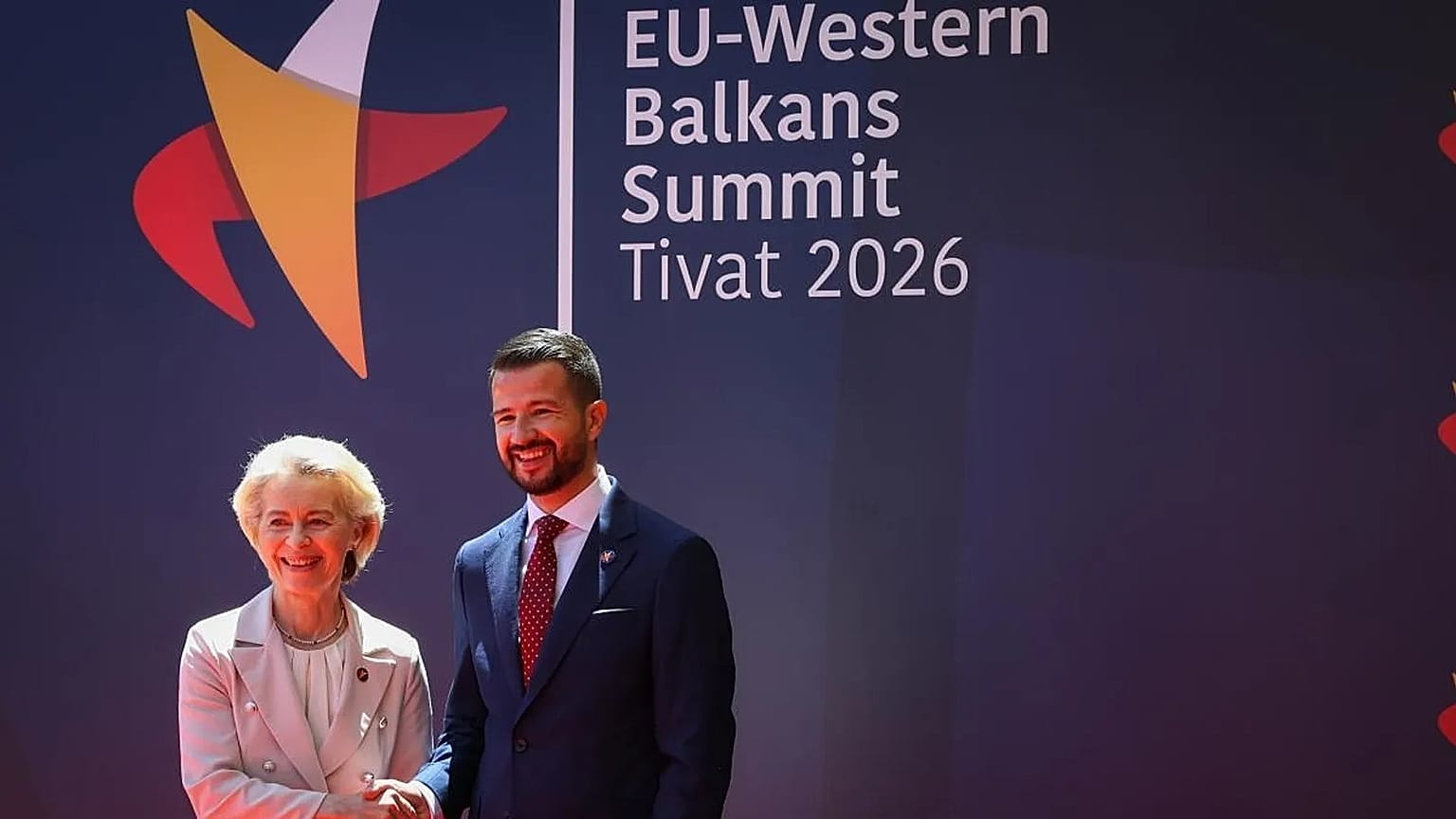 European Commission President Ursula von der Leyen and President of Montenegro Jakov Milatović.