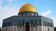  قبة الصخرة في باحة المسجد الأقصى، في البلدة القديمة بالقدس، يوم الخميس 9 أبريل 2026.