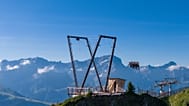 The 12-metre high swing over the Alps.