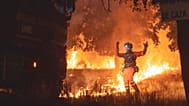 Un bombero en los incendios de Almorox en julio de 2026.