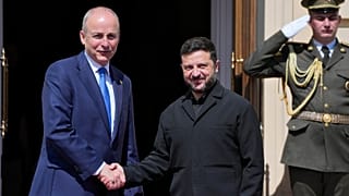 Micheál Martin and Volodymyr Zelenskyy in Kyiv.