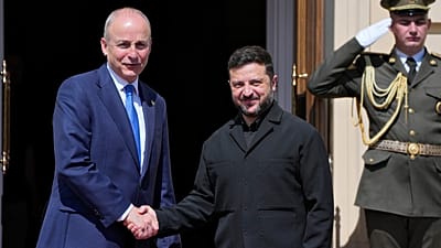 Micheál Martin and Volodymyr Zelenskyy in Kyiv.