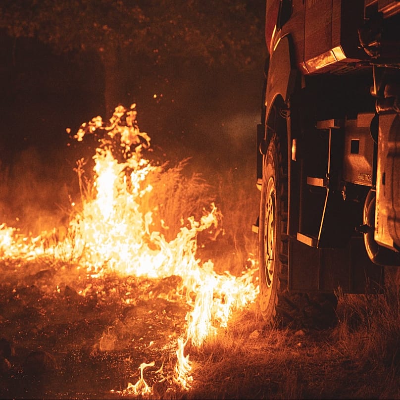 Imagen de la UME del incendio de Almorox.