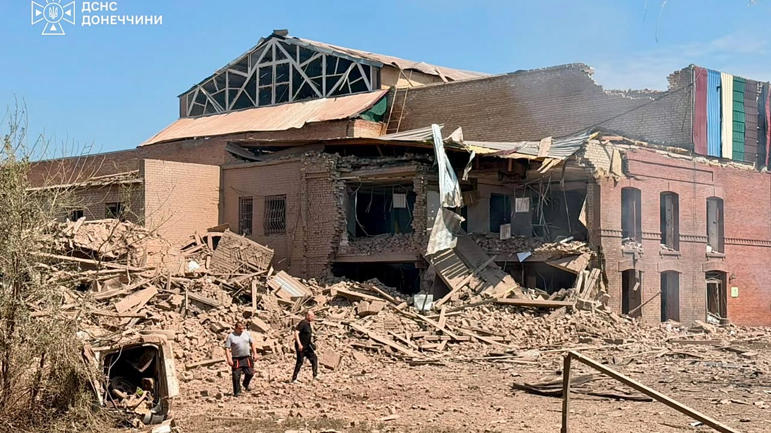 Imagen del ataque en Sloviansk. 
