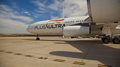 Avión Airbus A340 de la aerolínea Plus Ultra