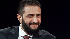 أحمد الشرع، الرئيس السوري للمرحلة الانتقالية، يبتسم خلال قمة "كونكورديا" السنوية في نيويورك، يوم الاثنين 22 سبتمبر 2025. 
