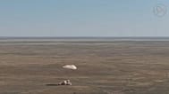 Capture d’écran tirée d’une vidéo de la NASA montrant l’atterrissage de l’équipage.