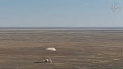 Captura de pantalla del vídeo de la NASA sobre el aterrizaje de la tripulación.