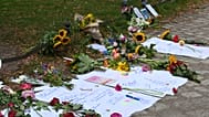 Am Rand des Tatorts ist ein provisorischer Gedenkort entstanden, Berlin 26.07.2026