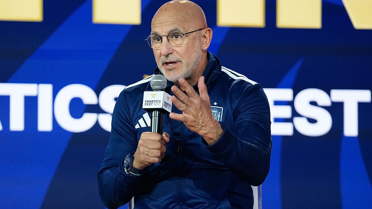 Luis de la Fuente, durante una entrevista en el Mundial de 2026