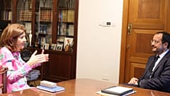 Η Μαρία Άνχελα Ολγκίν συναντήθηκε με τον Πρόεδρο της Κυπριακής Δημοκρατίας, Νίκο Χριστοδουλίδη