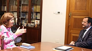 Η Μαρία Άνχελα Ολγκίν συναντήθηκε με τον Πρόεδρο της Κυπριακής Δημοκρατίας, Νίκο Χριστοδουλίδη