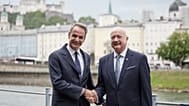 Ο Έλληνας πρωθυπουργός, Κυριάκος Μητσοτάκης, και ο Αυστριακός Καγκελάριος, Κρίστιαν Στόκερ