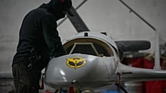 A serviceman of Ukraine's Defence Intelligence prepares an An-196 Liutyi (Fierce) one-way deep strike drone in an undisclosed location in Ukraine late Thursday, May 28, 2026.