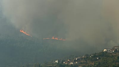 Incêndio nos arredores de Castro Daire, quinta-feira, 19 de setembro de 2024.