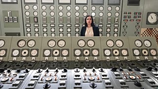 Viviana Cruciani, who oversees nuclear decommissioning of the former nuclear power plant of Latina, Italy, in the old control room in Latina, June 18, 2026. 
