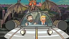Captura de ecrã do excerto, agora viral, publicado pela Casa Branca, que parodia “Rick and Morty”