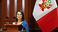 La presidenta Keiko Fujimori pronuncia un discurso tras prestar juramento ante el Congreso en Lima, Perú, el 28 de julio de 2026.