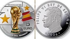 La moneda conmemorativa, en su anverso y reverso